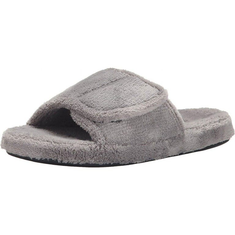 Acorn Men's Spa Slide Slippers with Adjustable Strap and Soft