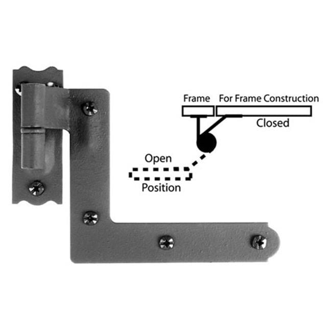 Black Iron New York Style Shutter Hinges for Wood