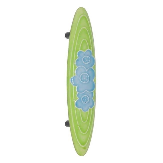 Acorn PPJYP Sm Pull Lt Green with 3 Blue Flowers