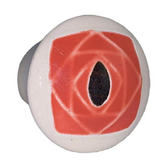 Acorn PRBYP Sm Rd Off White with Sq Orange Rose
