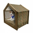 thumbnail image 1 of Acorn Pet House, Oak Leaves Acorns and Mushroom in Earthy Colors Ornamental Repeating Autumn Pattern, Outdoor & Indoor Portable Dog Kennel with Pillow and Cover, 5 Sizes, Multicolor, by Ambesonne, 1 of 5