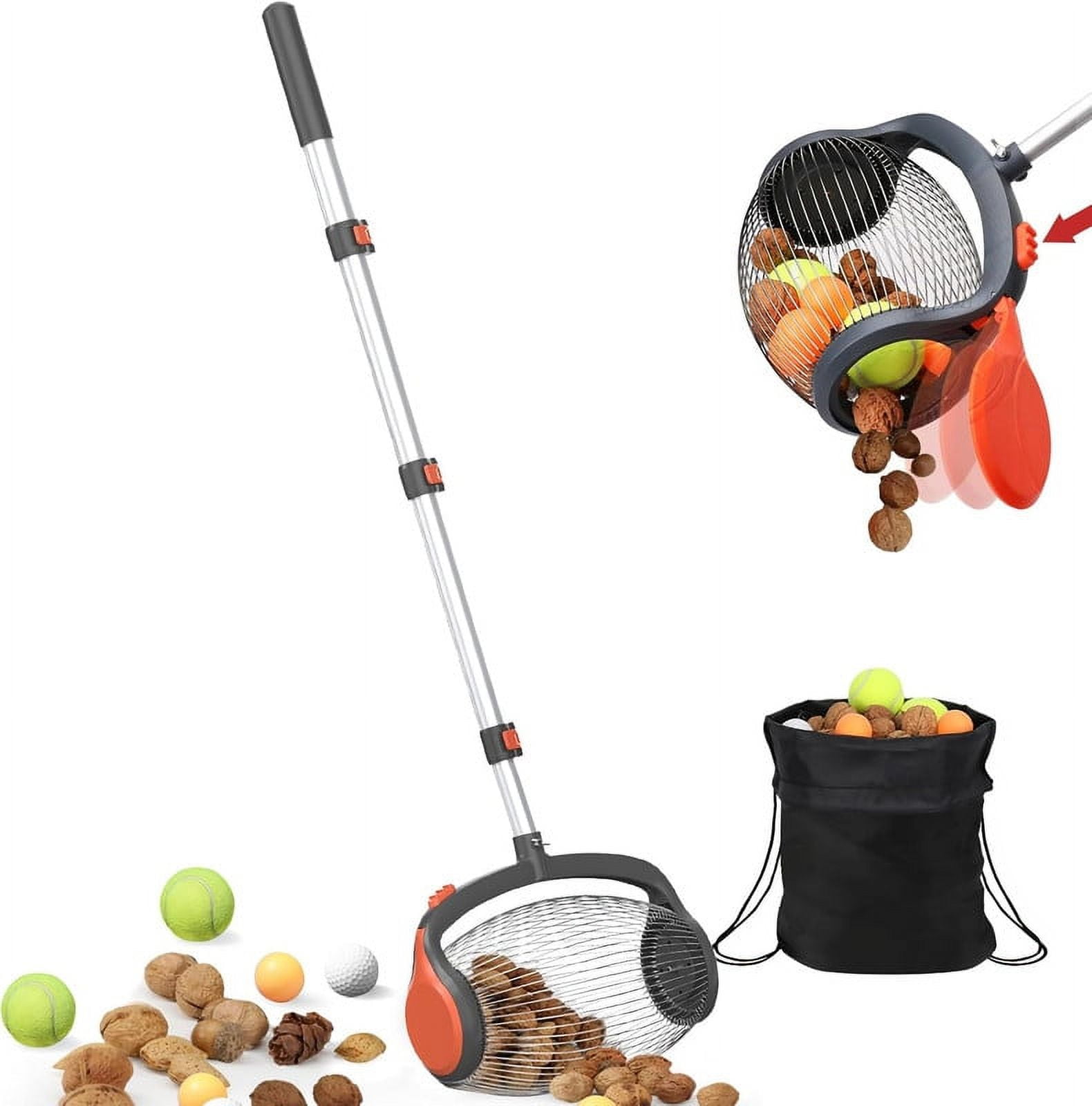 Acorn Picker Upper Roller FootOperated Nut Gatherer with Rolling