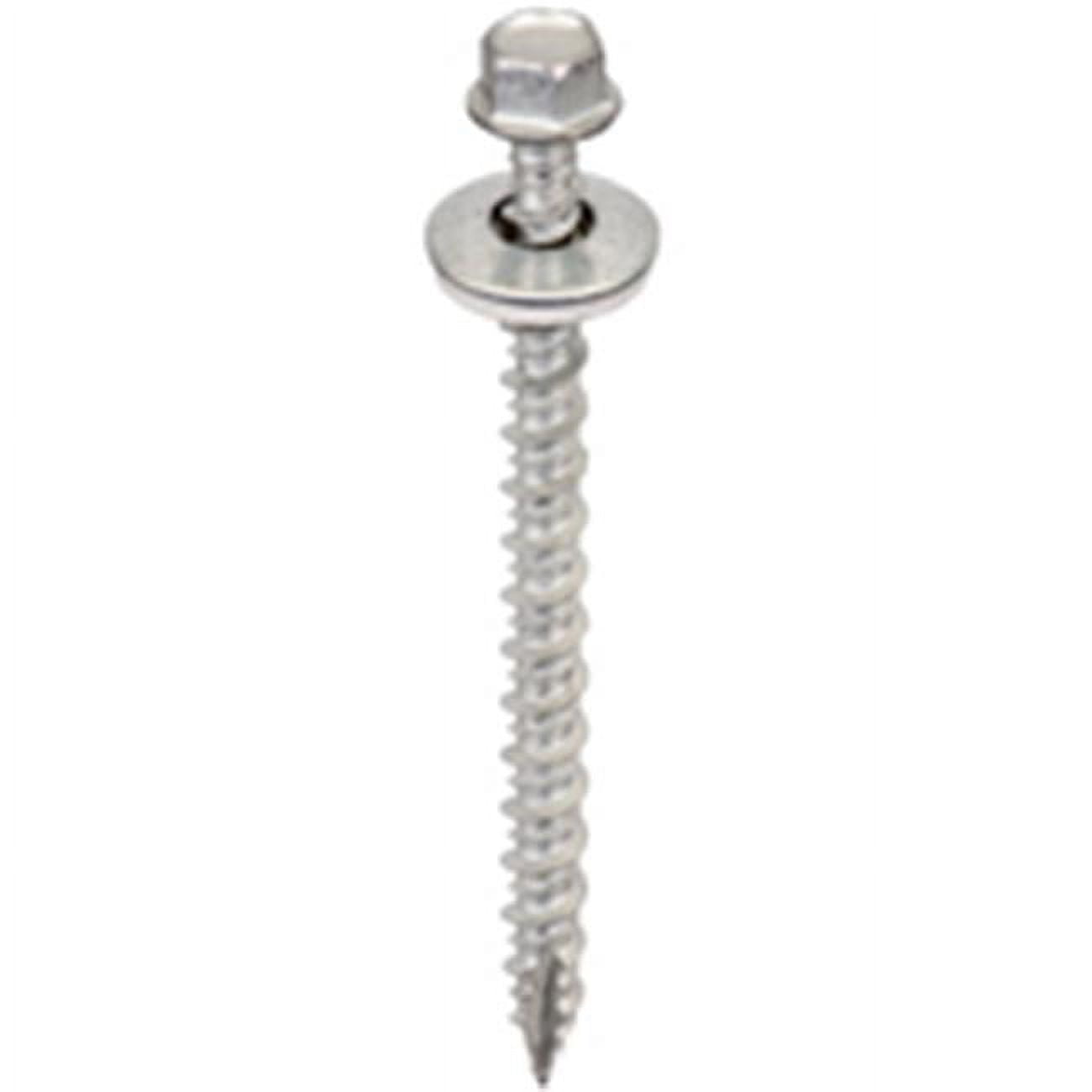 Galvanized Steel Hex Head Metal to Wood Screws, Pack of 250