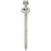 Galvanized Steel Hex Washer Head Roofing Screws, 3-Inch, Pack of 250