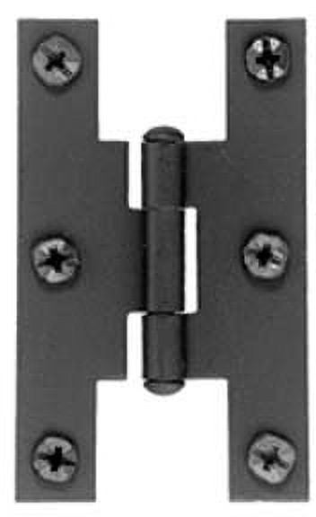 3" Matte Black Iron Cabinet Hinge Pair