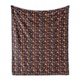 thumbnail image 1 of Acorn Soft Flannel Fleece Blanket, Vintage Forest Flora Elements Pattern with Repeating Colorful Leaves Mushrooms Acorns, Cozy Plush for Indoor and Outdoor Use, 60" x 80", Multicolor, by Ambesonne, 1 of 5