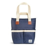 Acorn Street Insulated Cooler Tote Bag with Removable Divider, Blue Denim
