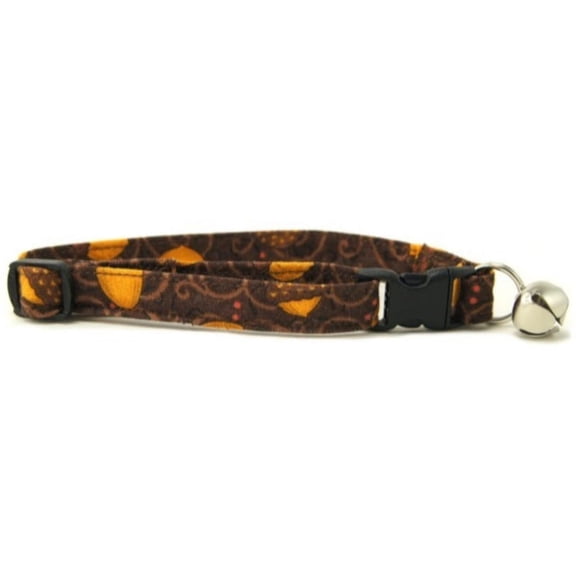 Acorn Swirls Leaves Cat Collar