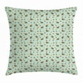 thumbnail image 1 of Acorn Throw Pillow Cushion Cover, Cartoon Acorn and Leaves Pattern in Continuous Order Pastel Color Oak Tree Elements, Decorative Square Accent Pillow Case, 18 X 18 Inches, Multicolor, by Ambesonne, 1 of 2