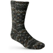 Acorn Versafit, Breathable and Moisture Wicking, Mid-Calf Fleece Sock, Charcoal Cable, X-Large