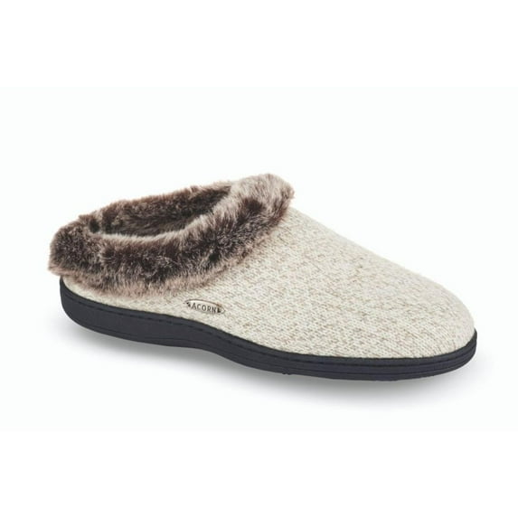 Acorn Women's Faux Fur Chinchilla Ragg Slippers M
