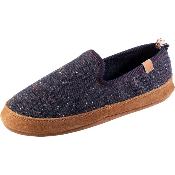 Acorn Women's Lightweight Bristol Loafer with Tweed Upper and Ultralight Cloud Cushioning Slipper 8-9 Navy Blue