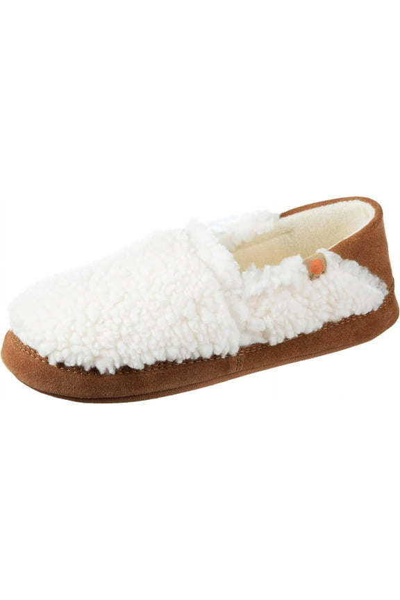 Women's Moc with Collapsible Heel Slide Into the Cozy Fleece Lining and Memory Foam Cloud Like Cushion Support, with an Indoor / Outdoor Sole Buff Popcorn With Collapsible Heel 8-