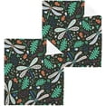 thumbnail image 1 of Acorns and Dragonflies Washcloth 12x12in Set, 6 Pack Absorbent Cotton Towel Square Kitchen Dishes Towels, Soft Cleaning Face Hand Towel Fast Drying Wash cloth, 1 of 7