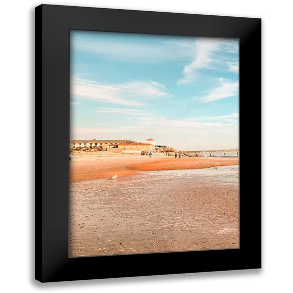 Acosta 11x14 Black Modern Framed Museum Art Print Titled - Beach Shores Panel I