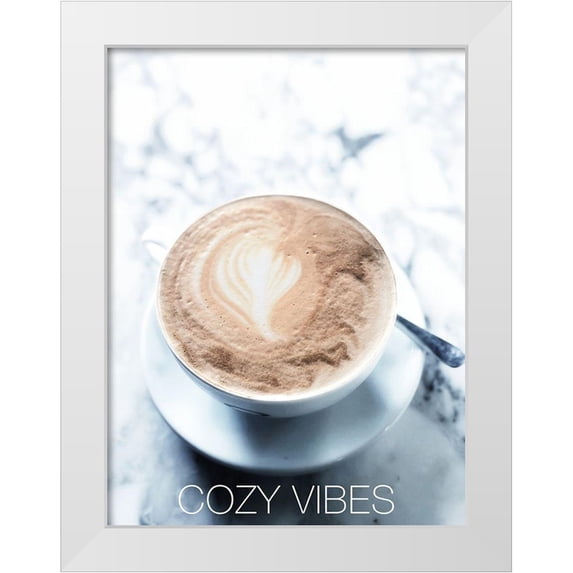 Acosta 12x14 White Modern Wood Framed Museum Art Print Titled - Cozy Vibes