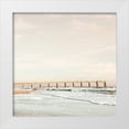 thumbnail image 1 of Acosta 26x26 White Modern Wood Framed Museum Art Print Titled - Dock on the Beach, 1 of 4