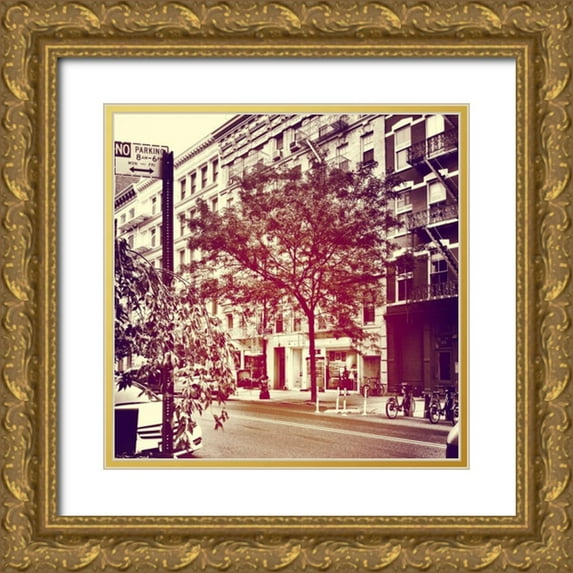 Acosta, Juliana 12x12 Gold Ornate Wood Framed with Double Matting Museum Art Print Titled - Downtown Border