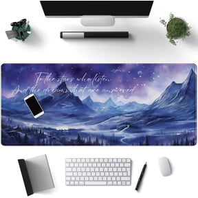 Acotar Desk Mat Sara J Maas Fantasy Mouse Pad Large for Desk Computer Pc Laptop Aesthetic Desk pad Night Court City of Starlight Laptop Mouse and Keyboard pad 31.5 x 11.8in for Office Desk Decor