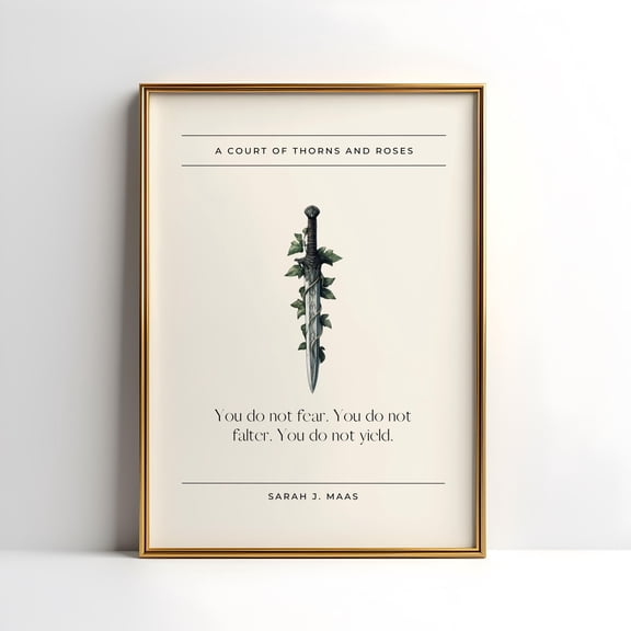 Acotar Do Not Yield Quote Digital Art Poster | Night Court | ACOTAR Poster | Velaris Poster | Acotar Quote| Bookish Print