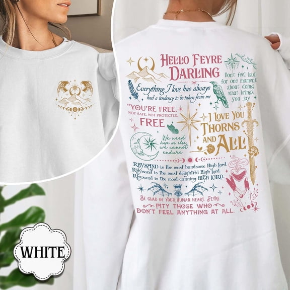 Acotar Fan Sweatshirt, Velaris City Of Starlight Sweatshirt, Hello Feyre Darling Shirt, House Of Wind Shirt, A Court Of Thorns And Roses, TSHIRT All Size S-5XL