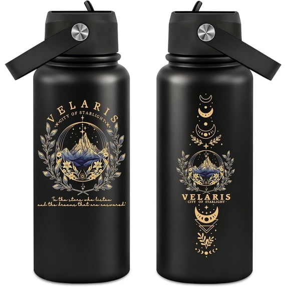 Acotar Merch Gifts - Velaris City of Starlight Water Bottle 32 oz ...