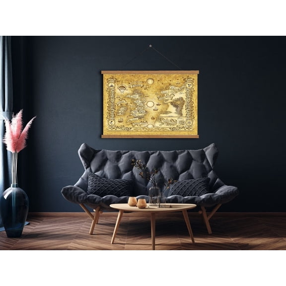 Acotar World Map Poster, The Court Of Thorns And Roses Fantasy Map Wall Art, Perfect Sarah J. Maas Fans UNFRAMED