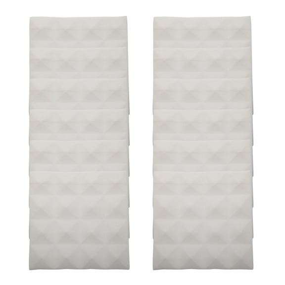 Acoustic Absorption Panel Sound-absorbing Cotton Sound-proof Tiles Noise Reduction Polyurethane White 12 Pcs