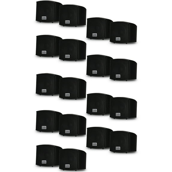 Acoustic Audio AA321B Mountable Indoor Speakers 3600 Watts Black 9 Pair Pack AA321B-9Pr
