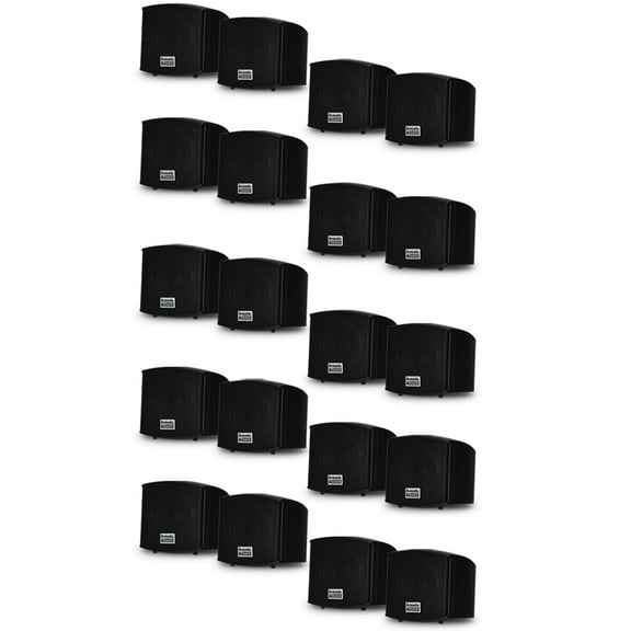 Acoustic Audio AA321B Mountable Indoor Speakers 4000 Watts Black 10 Pair Pack AA321B-10Pr