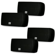 Acoustic Audio AA32CB Mountable Indoor Speakers 1200 Watts Black Bookshelf 2 Pair Pack AA32CB-2PR