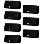 Acoustic Audio AA32CB Mountable Indoor Speakers 2100 Watts Black Bookshelf 7 Speaker Set AA32CB-7S