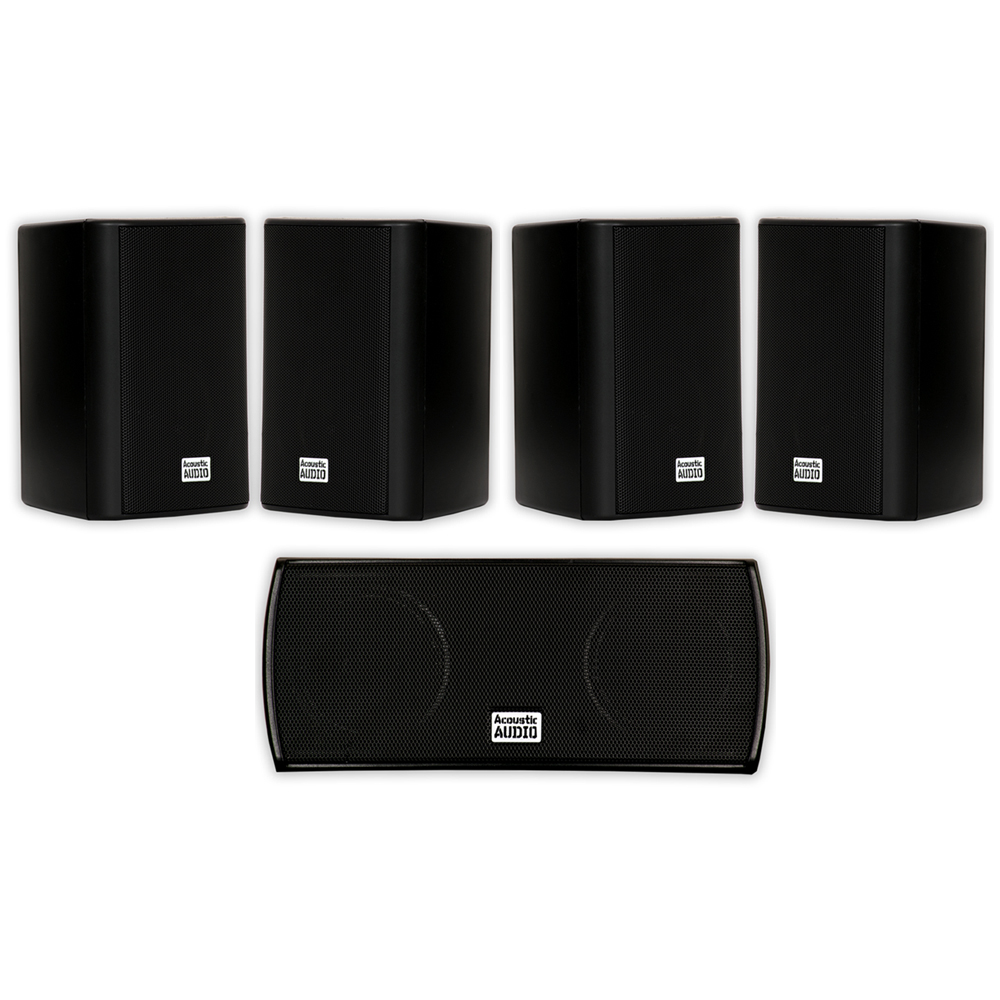 Acoustic Audio AA351B and AA32CB Mountable Indoor Speakers Home Theater 5 Speaker Set - image 1 of 7