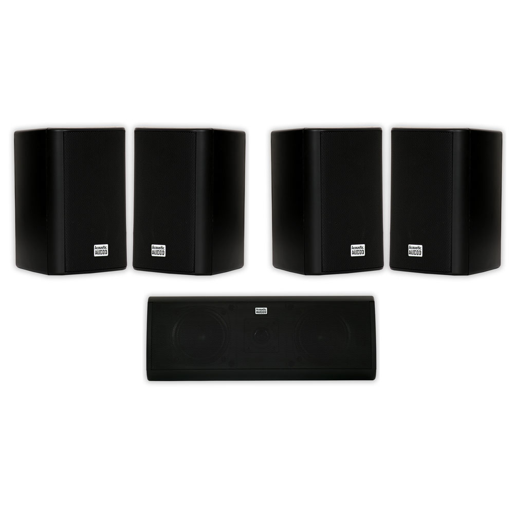 Acoustic Audio AA351B and AA40CB Indoor Speakers Home Theater 5 Speaker Set - image 1 of 7