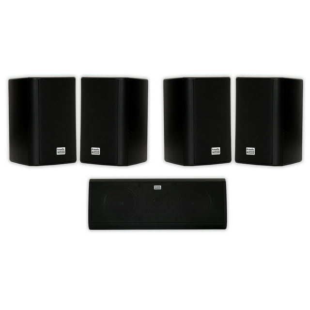Acoustic Audio AA351B and AA40CB Indoor Speakers Home Theater 5 Speaker Set