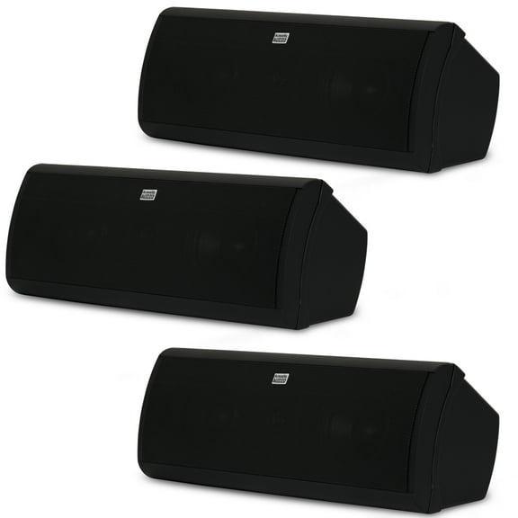 Acoustic Audio AA40CB Indoor 3 Way Speakers 1500 Watts Black Bookshelf 3 Speaker Set AA40CB-3S