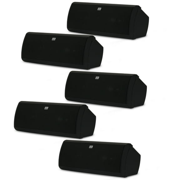 Acoustic Audio AA40CB Indoor 3 Way Speakers 2500 Watts Black Bookshelf 5 Speaker Set AA40CB-5S