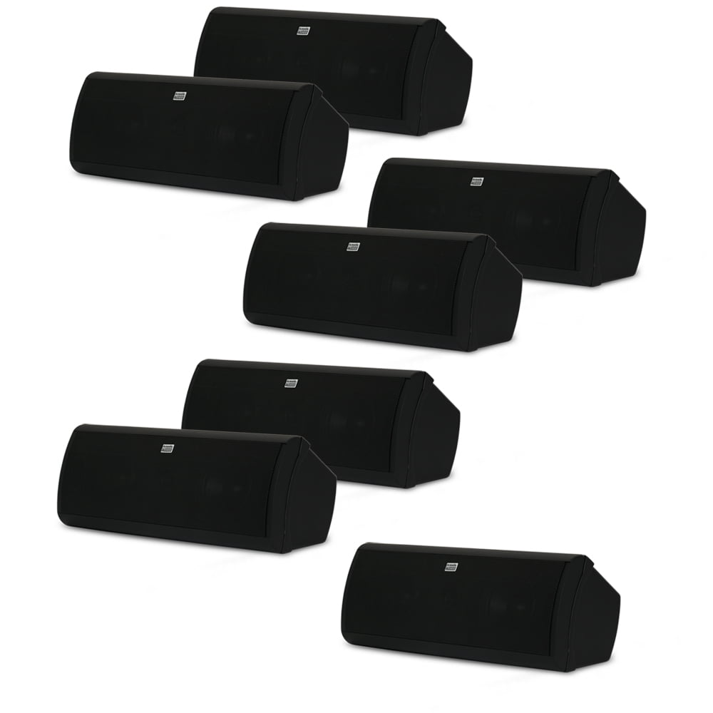 Acoustic Audio AA40CB Indoor 3 Way Speakers 3500 Watts Black Bookshelf 7 Speaker Set AA40CB-7S