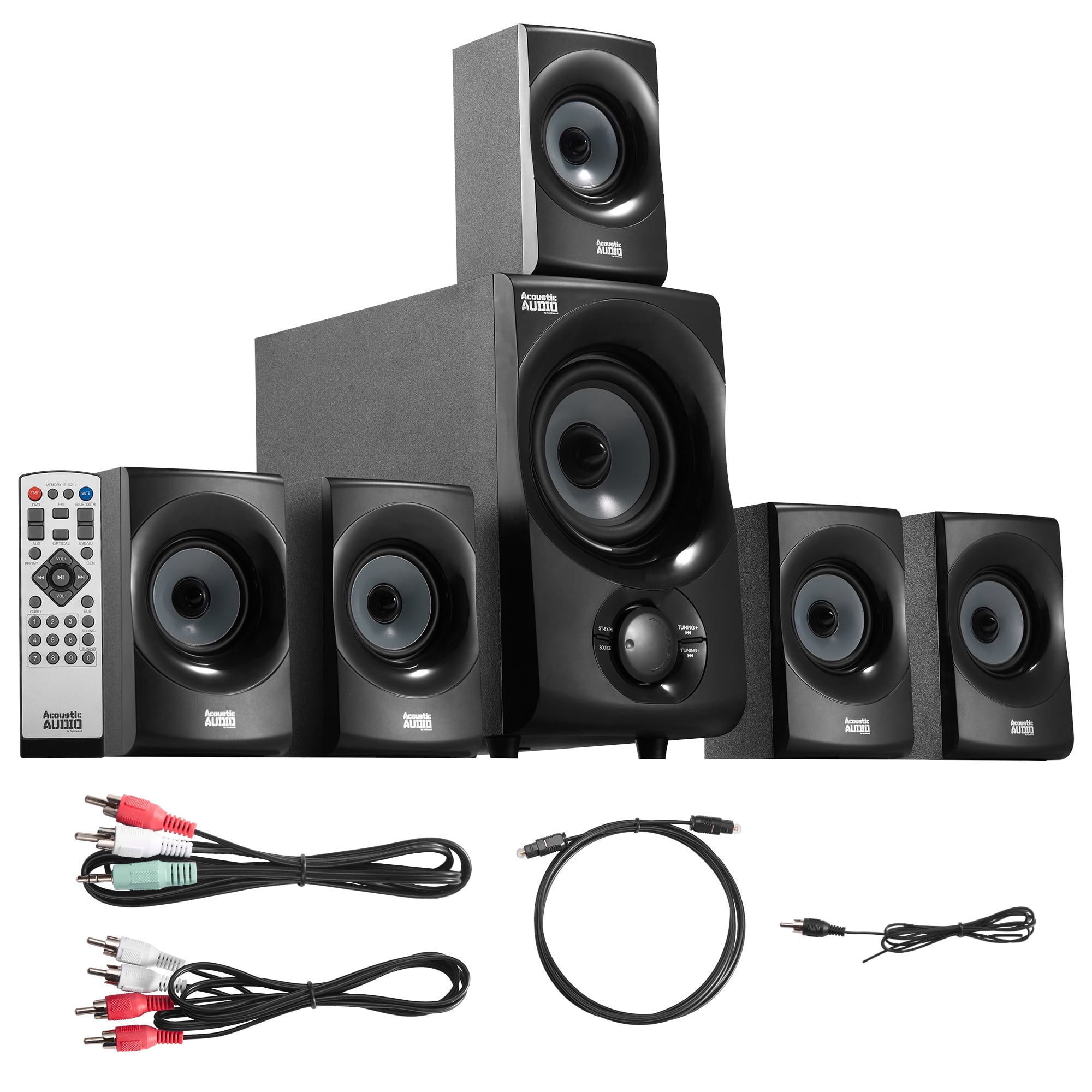Acoustic Audio AA5172 700W 5.1 Bluetooth Home Theater System, FM Tuner ...