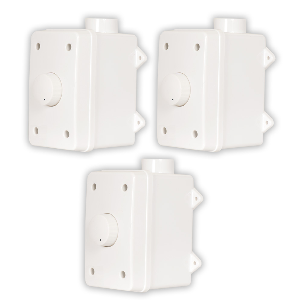 Acoustic Audio AAOVCD-W Outdoor Volume Controls White Weatherproof 3 Piece Set - image 1 of 5