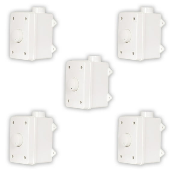 Acoustic Audio AAOVCD-W Outdoor Volume Controls White Weatherproof 5 Piece Set