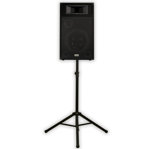 Acoustic Audio BR12 Passive 12" Speaker and Stand 3-Way DJ PA Karaoke Band Monitor