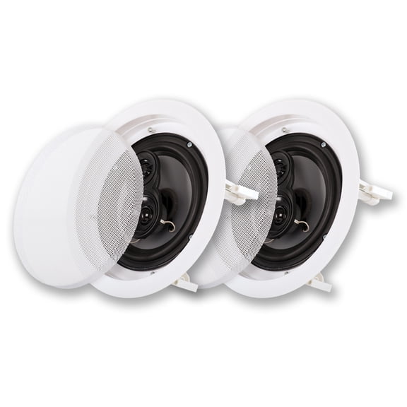 Acoustic Audio CSic63 In Ceiling 6.5" Speaker Pair 3 Way Home Theater Speakers