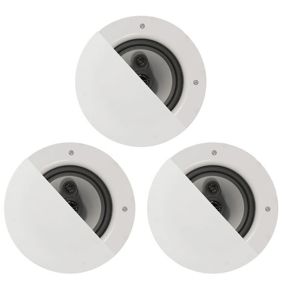 Acoustic Audio CSic64 Frameless 6.5" In Ceiling 3 Speaker Set 3 Way Home Theater Speakers