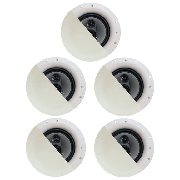 Acoustic Audio CSic84 Frameless 8" In Ceiling 5 Speaker Set 3 Way Home Theater Speakers