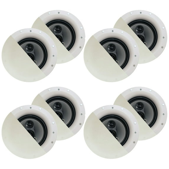 Acoustic Audio CSic84 Frameless In Ceiling 8" Speaker 4 Pair Pack 3 Way Home Theater Speakers