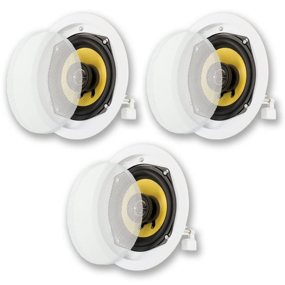 Acoustic Audio HD-5 In Ceiling Speakers Home Theater Surround Sound 3 Speaker Set