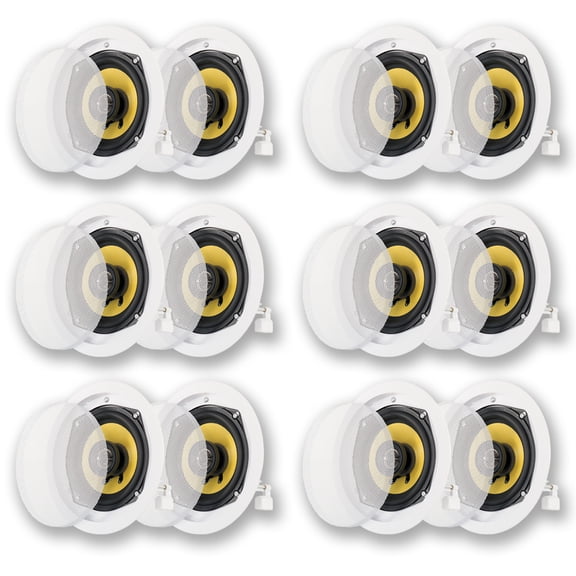 Acoustic Audio HD-5 In Ceiling Speakers Home Theater Surround Sound 6 Pair Pack