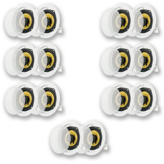 Acoustic Audio HD-5 In Ceiling Speakers Home Theater Surround Sound 7 Pair Pack