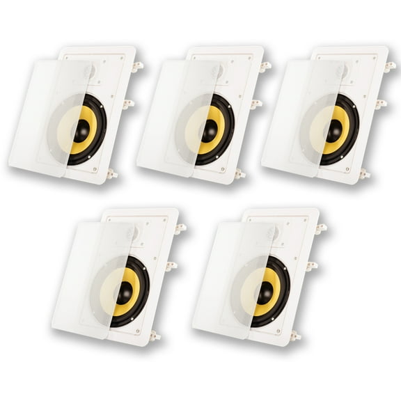 Acoustic Audio HD-650 In Wall 6.5" Speakers Home Theater Surround Sound 5 Speaker Set